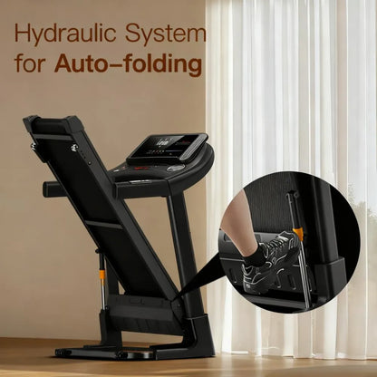 Folding Incline Treadmill, 3.0HP Quiet Brushless Motor, 300 lbs Capacity