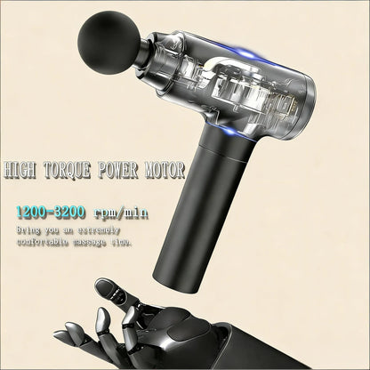 Percussion Massage Gun for Deep Tissue Muscle Relief, 8 Heads & 20 Speeds